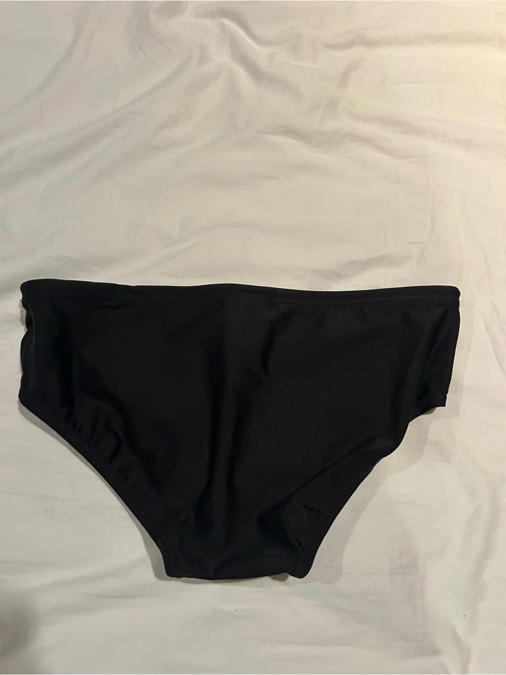 Speedo Men’s Black Swim Briefs with White Logo